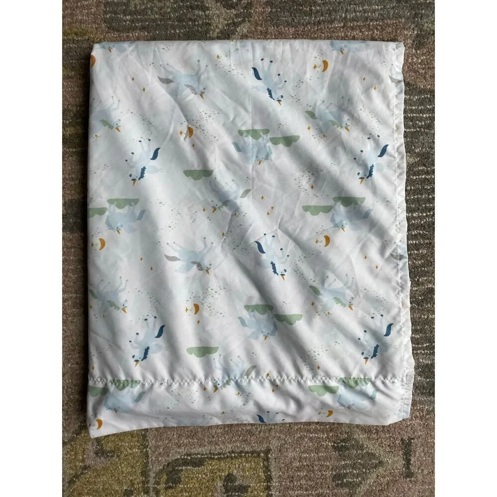 Pillowfort Blues Unicorn Twin Bed Flat Top Sheet